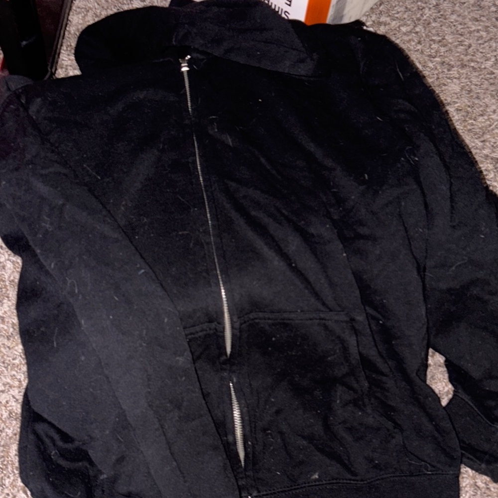 Black Zip-Up Hoodie